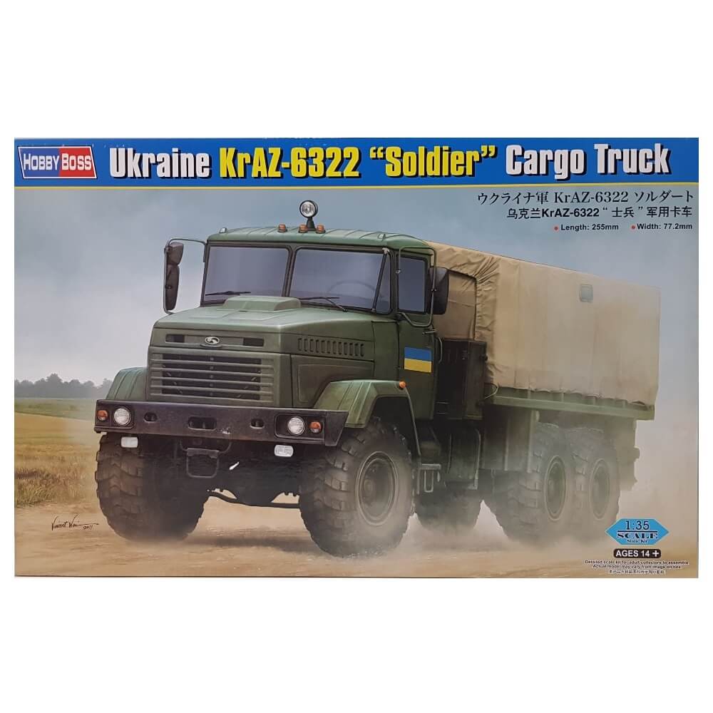1:35 Ukraine KrAZ-6322 Soldier Cargo Truck - HOBBY BOSS