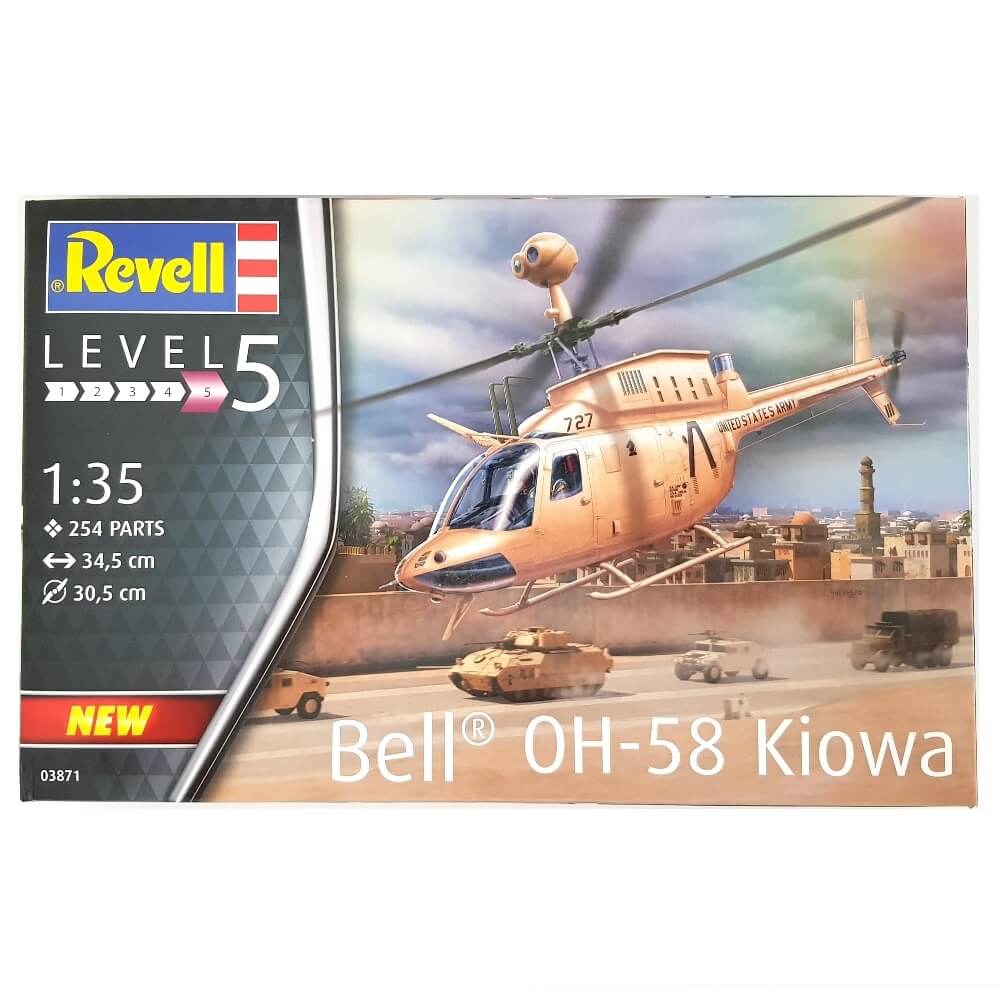 1:35 US Army BELL OH-58 KIOWA Helicopter - REVELL