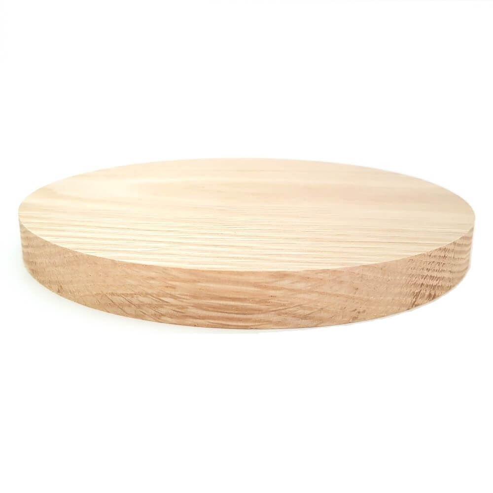 Solid OAK round plaque 200 x 20 mm / 8 x ¾ inch