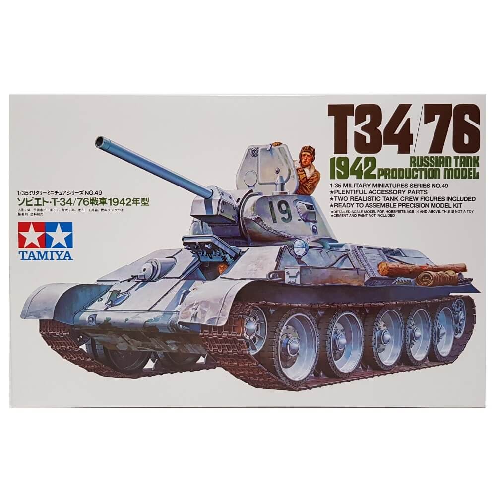 1:35 Russian T34/76 Tank 1942 Production Model - TAMIYA