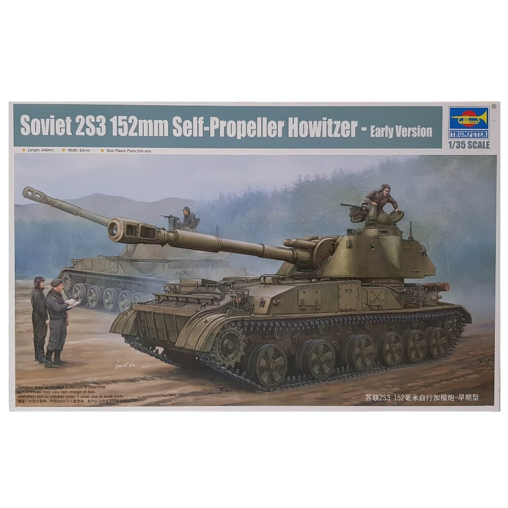 1:35 Soviet 2S3 152mm Self-Propeller Howitzer - Early Version - TRUMPETER