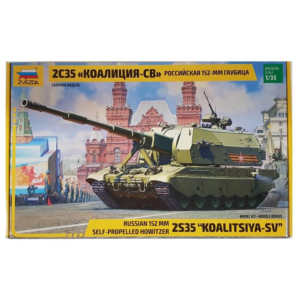 1:35 Russian 2S35 KOALITSIYA-SV 152mm Self-Propelled Howitzer - ZVEZDA