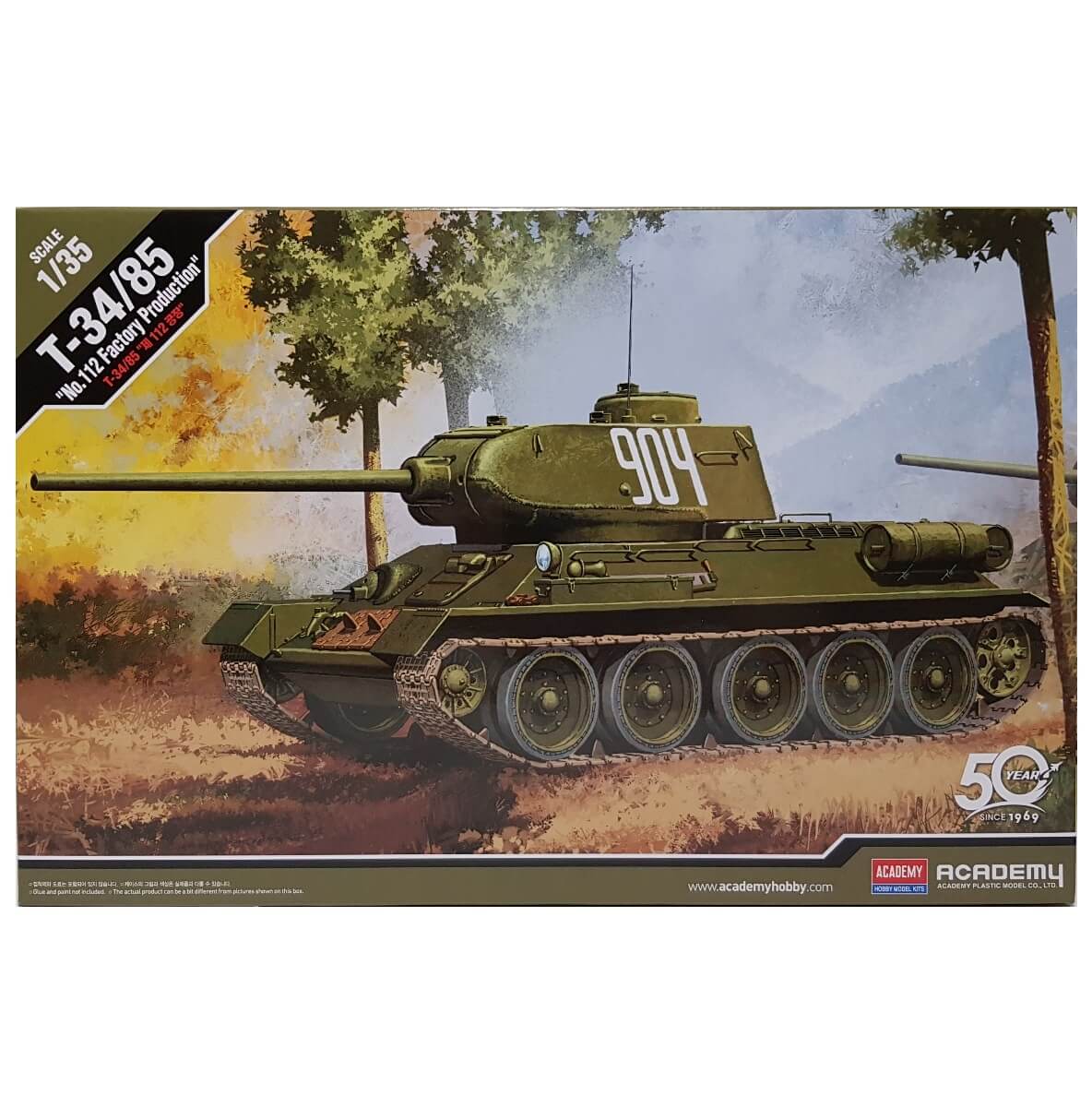 1:35 T-34/85 No. 112 Factory Production - ACADEMY