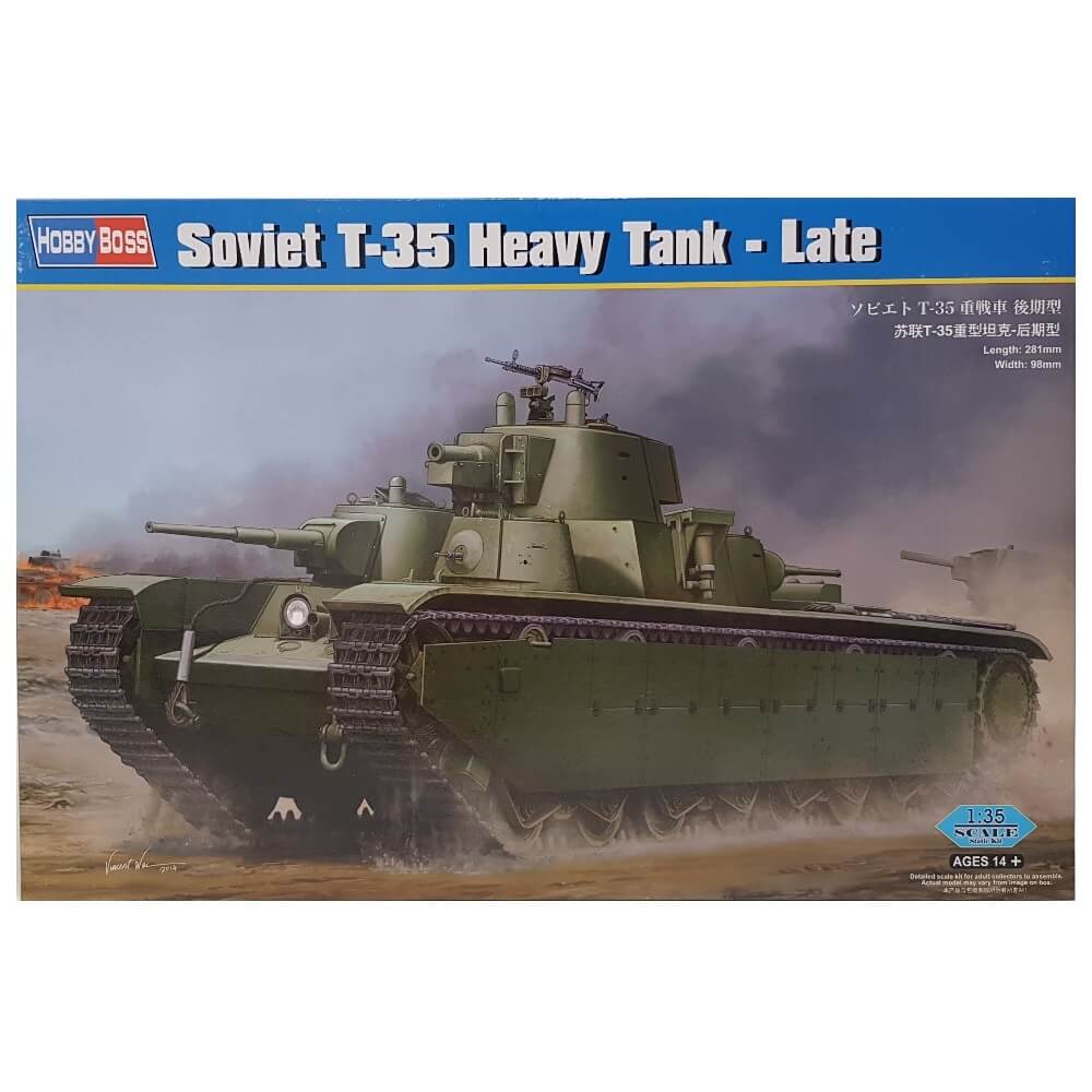 1:35 Soviet T-35 Heavy Tank Late - HOBBY BOSS