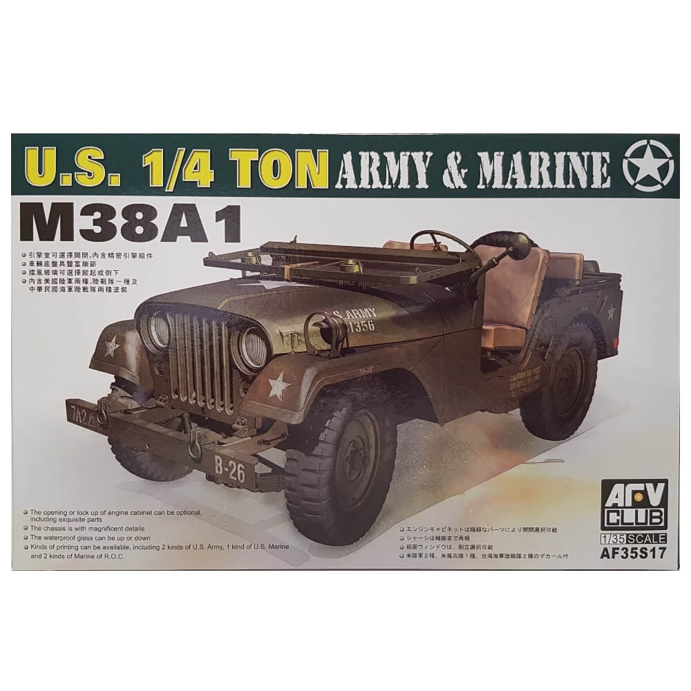 1:35 US ¼ ton M38A1 Army and Marine - AFV CLUB