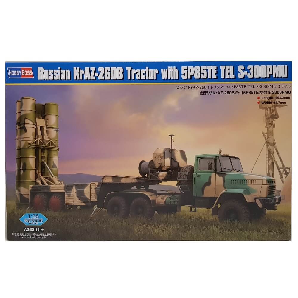 1:35 Russian KrAZ-260B Tractor with 5P85TE TEL S-300 PMU - HOBBY BOSS