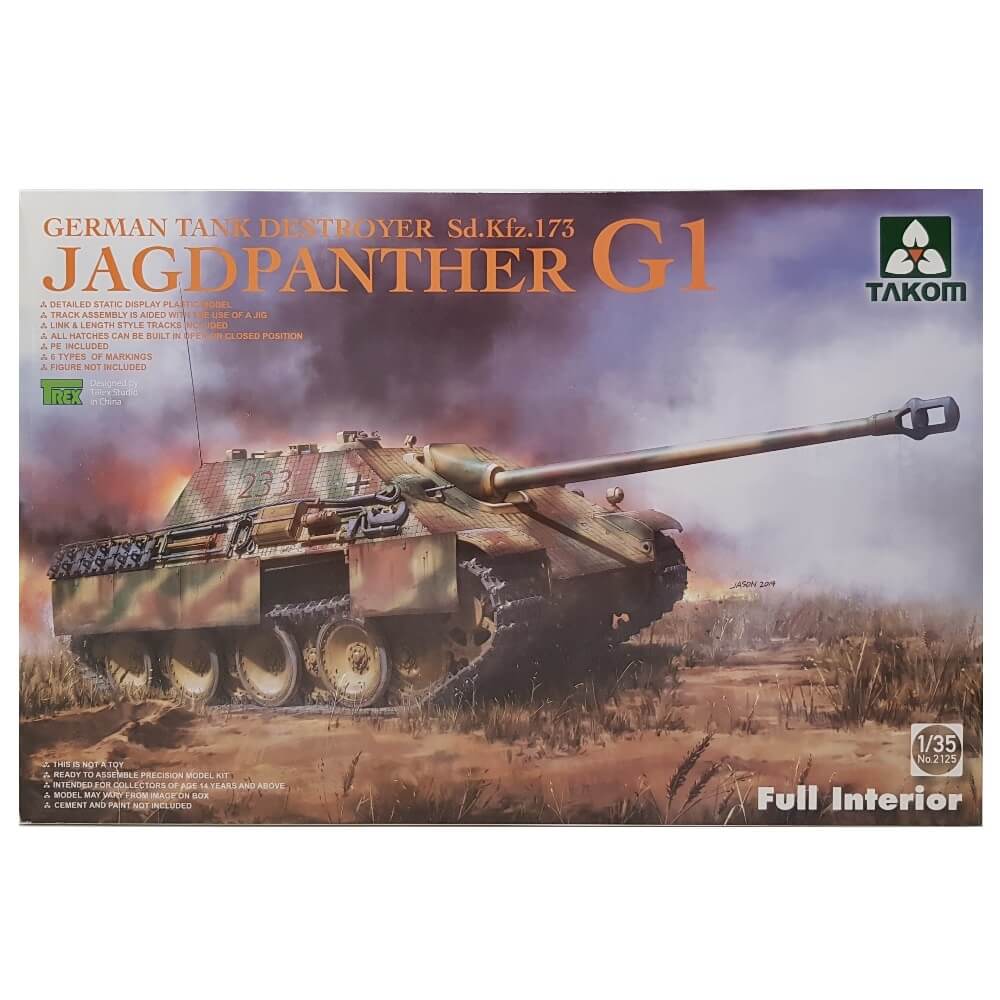 1:35 Jagdpanther G1 Early Production with Zimmerit - Full Interior - TAKOM