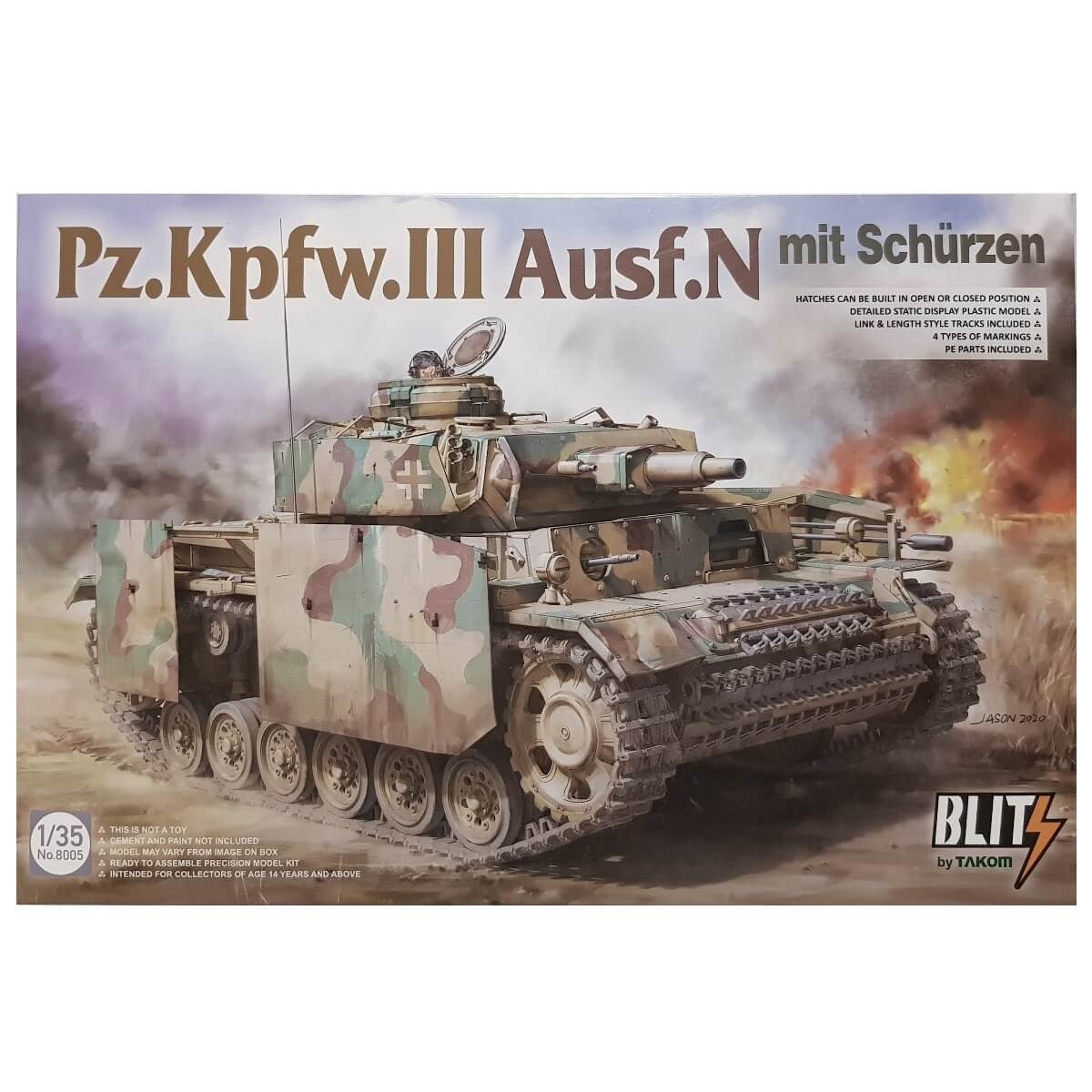 1:35 Pz.Kpfw. III Ausf. N mit Schurzen - TAKOM