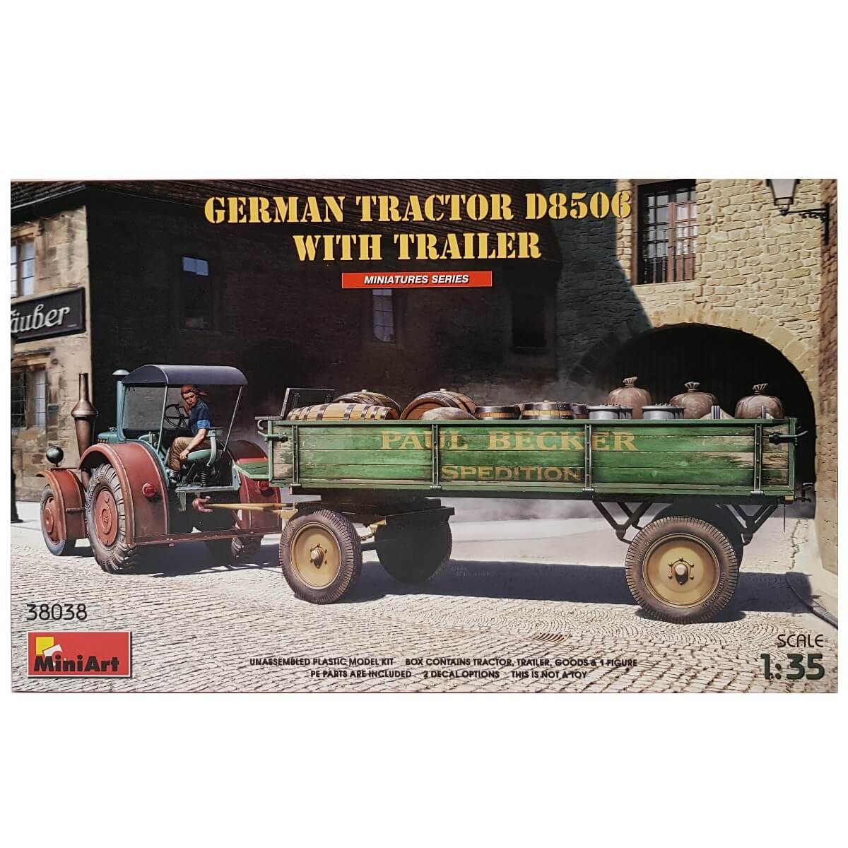 1:35 German Tractor D8506 with trailer - MINIART