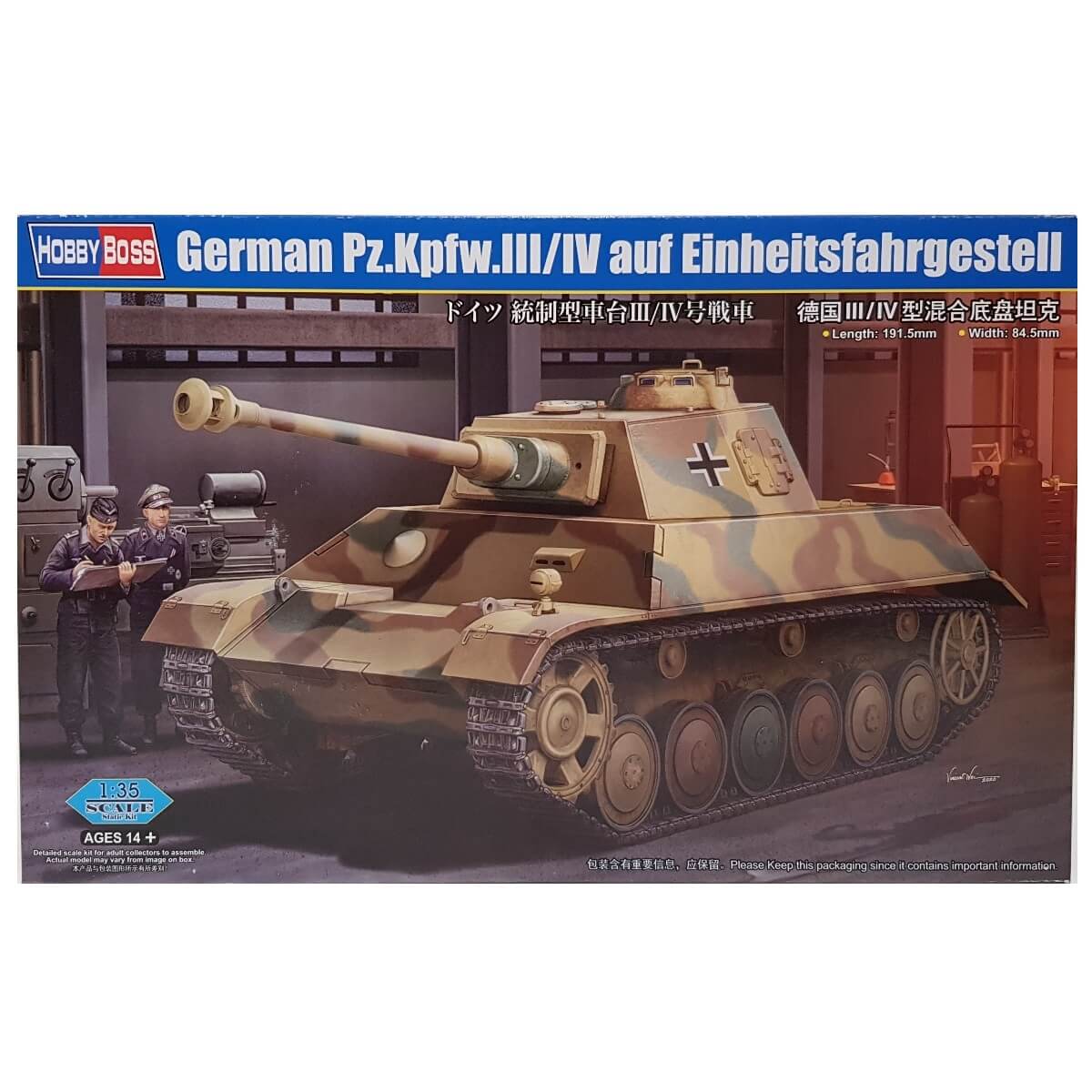 1:35 German Pz.Kpfw. III/IV auf Einheitsfahrgestell - HOBBY BOSS