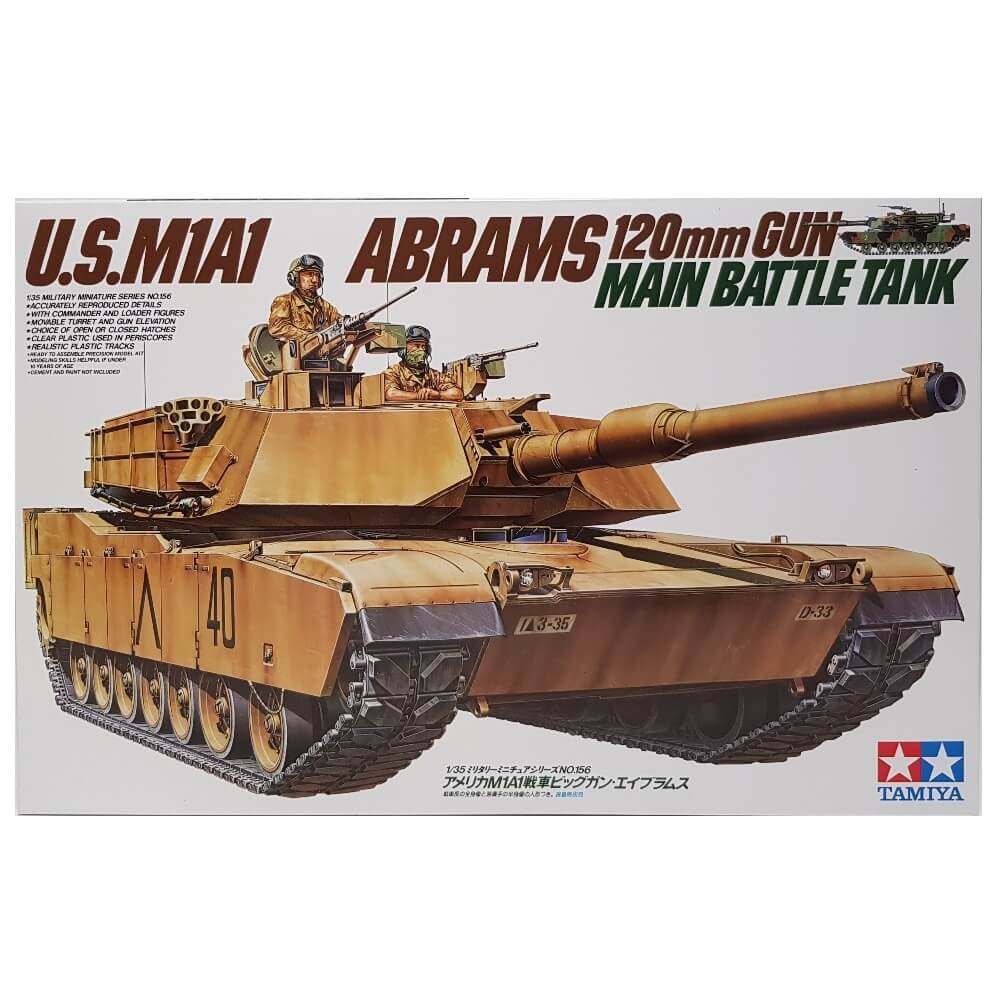1:35 US M1A1 Abrams 120mm Gun Main Battle Tank - TAMIYA
