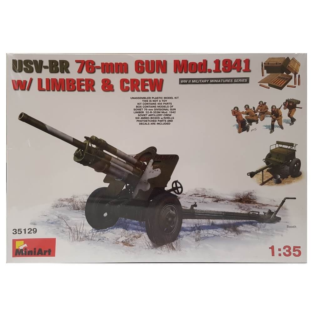1:35 USV-BR 76-mm GUN Mod.1941 with Limber and Crew - MINIART