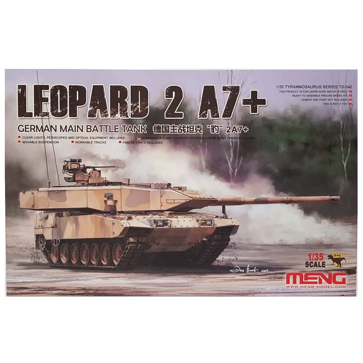 1:35 Leopard 2 A7+ German Main Battle Tank - MENG