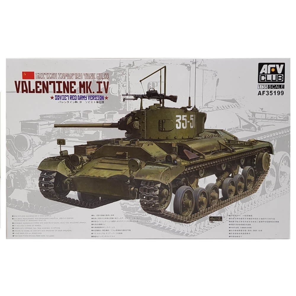 1:35 British Infantry Tank Mk.III Valentine Mk.IV Soviet Red Army Version - AFV CLUB