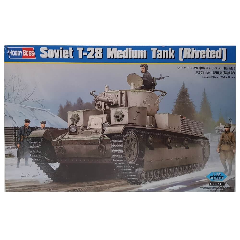 1:35 Soviet T-28 Medium Tank Riveted - HOBBY BOSS