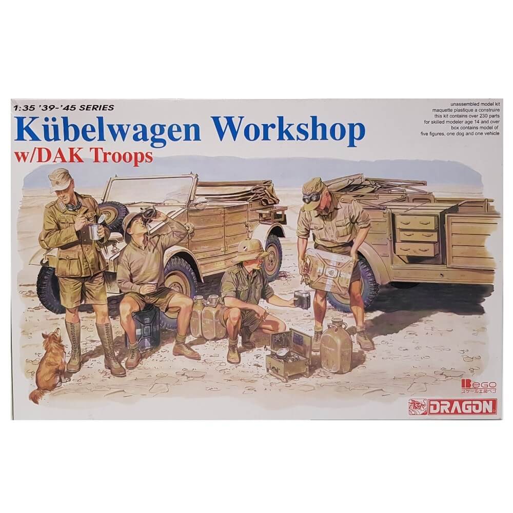 1:35 Kubelwagen Workshop with DAK Troops - DRAGON
