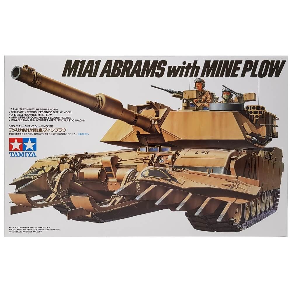 1:35 US M1A1 Abrams with Mine Plow - TAMIYA