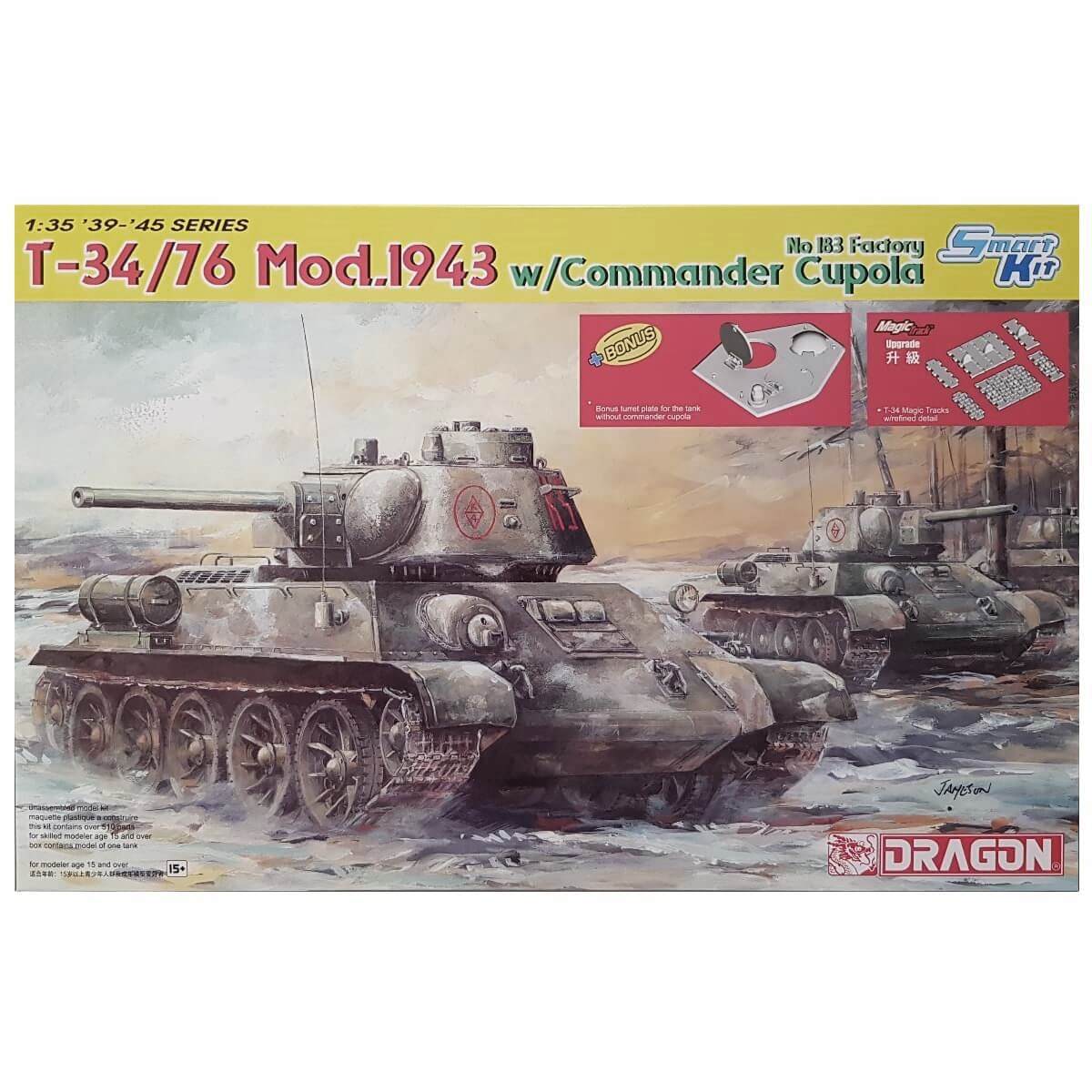 1:35 T-34/76 Mod.1943 with Commander Cupola - DRAGON