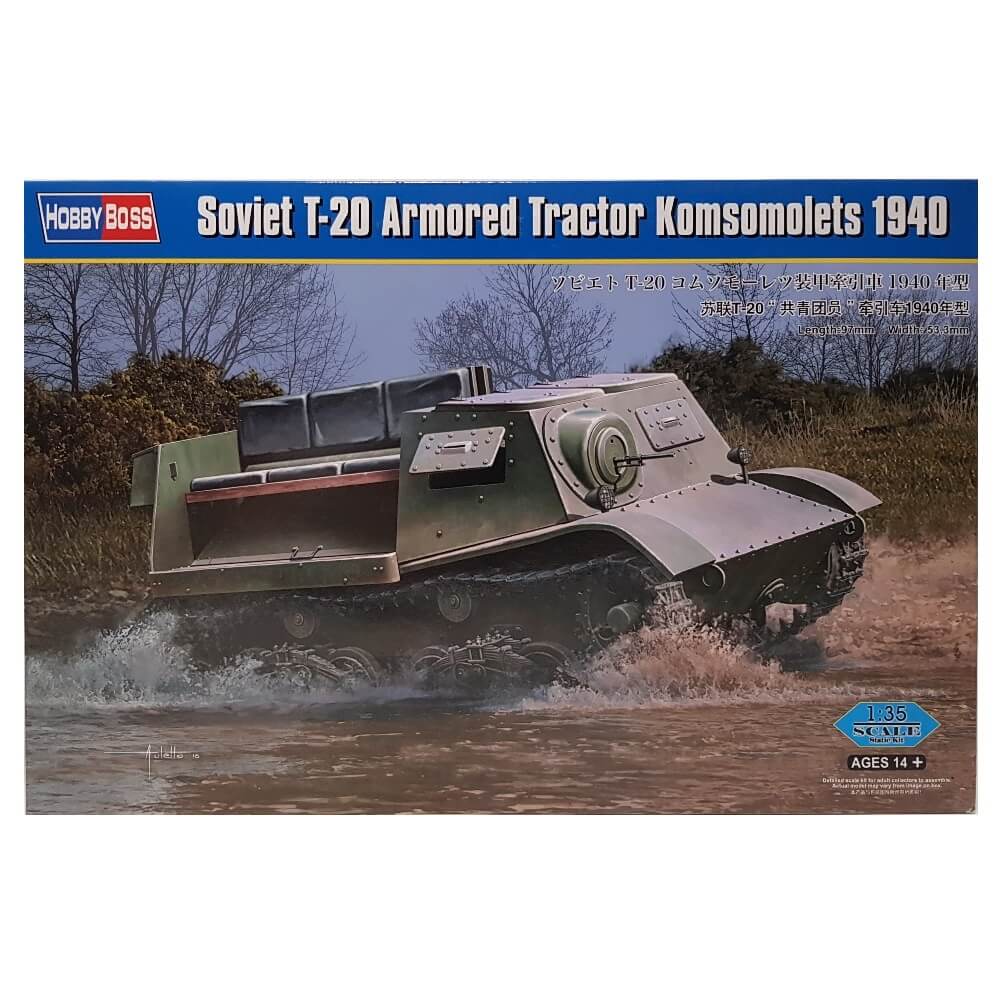 1:35 Soviet T-20 Armored Tractor Komsomolets 1940 - HOBBY BOSS