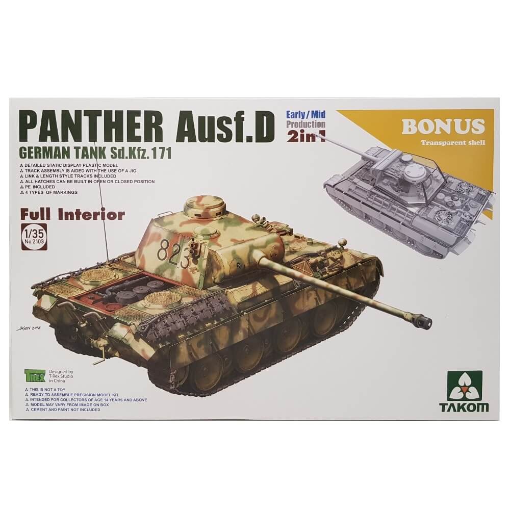 1:35 Panther Ausf. D Early / Mid Production - Full Interior - TAKOM