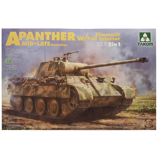 1:35 Sd.Kfz. 267 / Sd.Kfz. 171 Panther A Mid-Late Production with Zimmerit and Full Interior - TAKOM