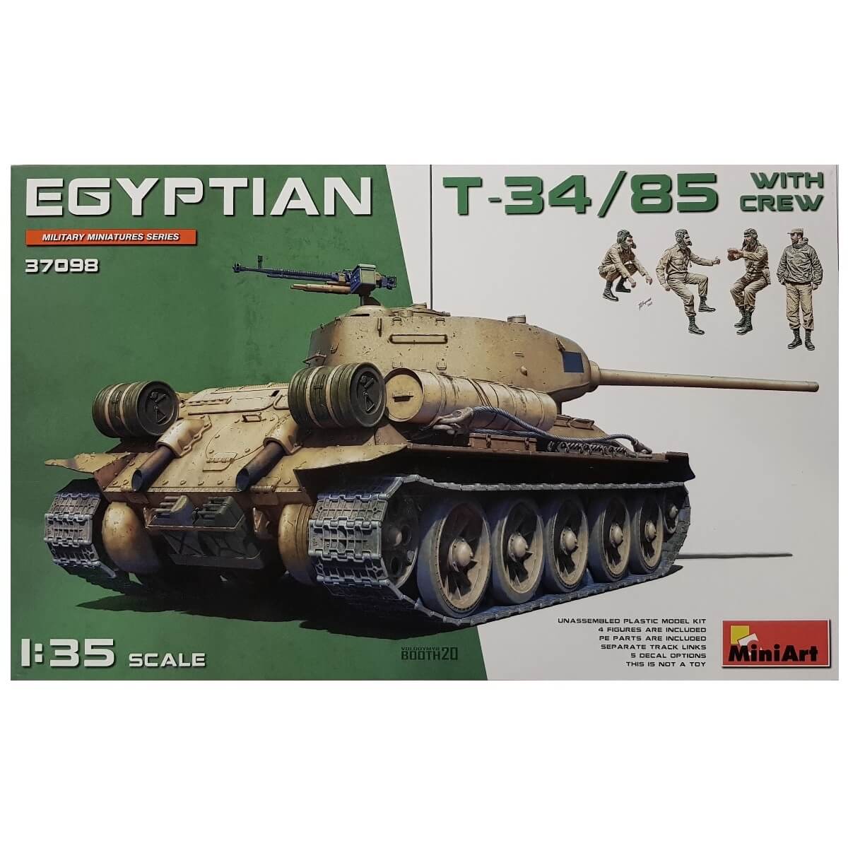 1:35 Egyptian T-34/85 with Crew - MINIART