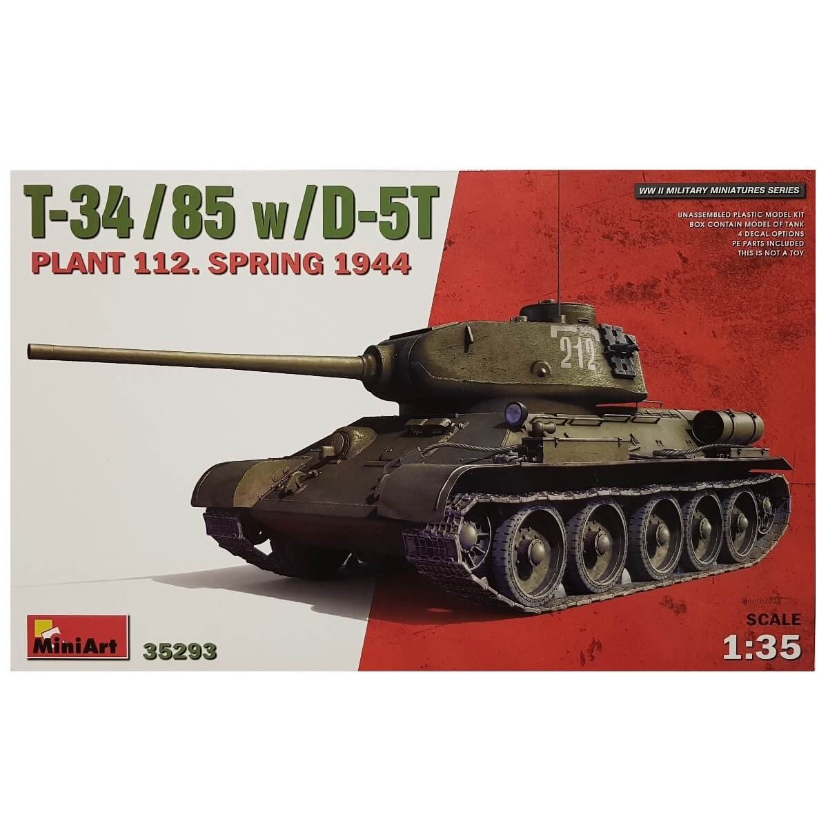 1:35 T-34/85 with D-5T Plant 112 Spring 1944 - MINIART
