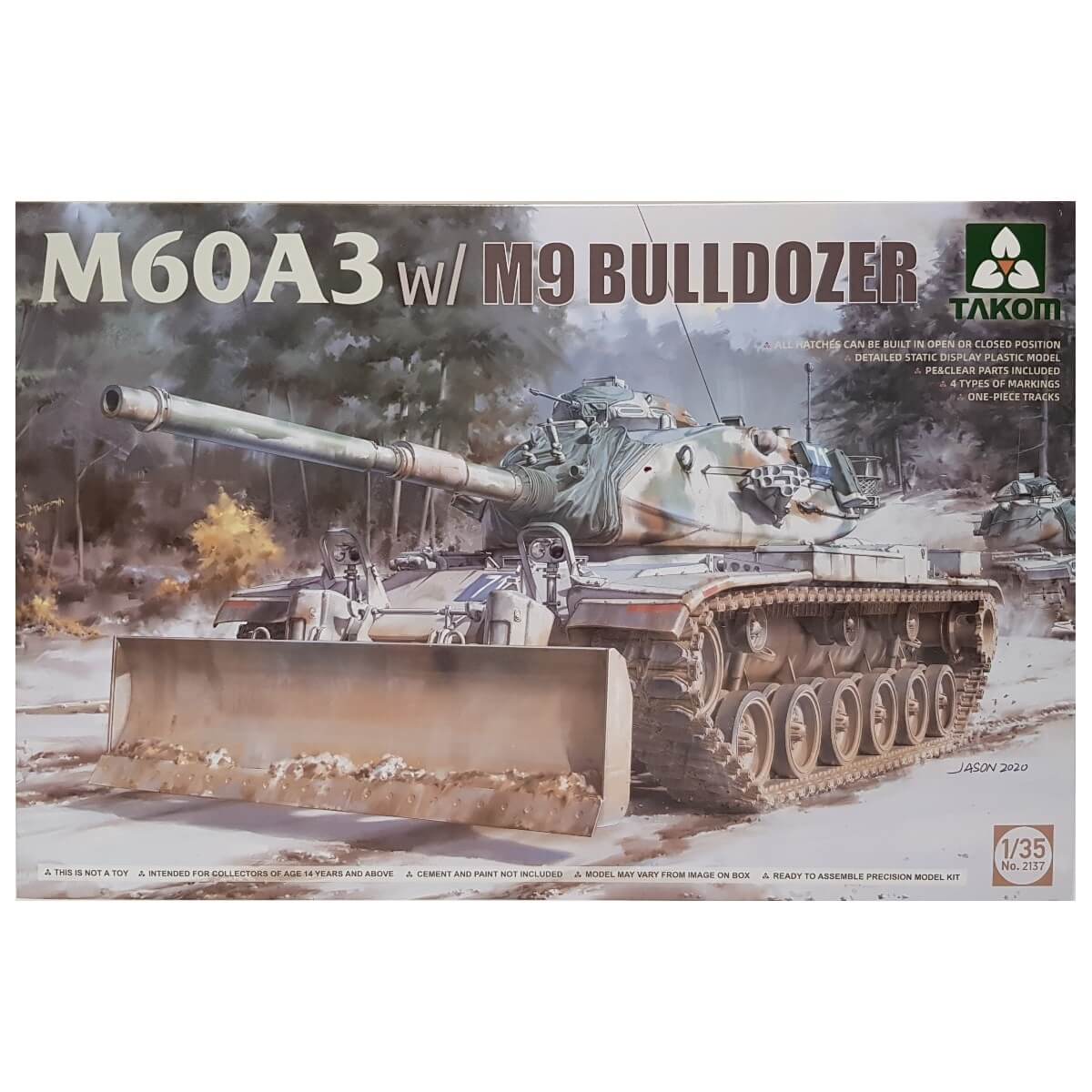 1:35 M60A3 with M9 Bulldozer - TAKOM