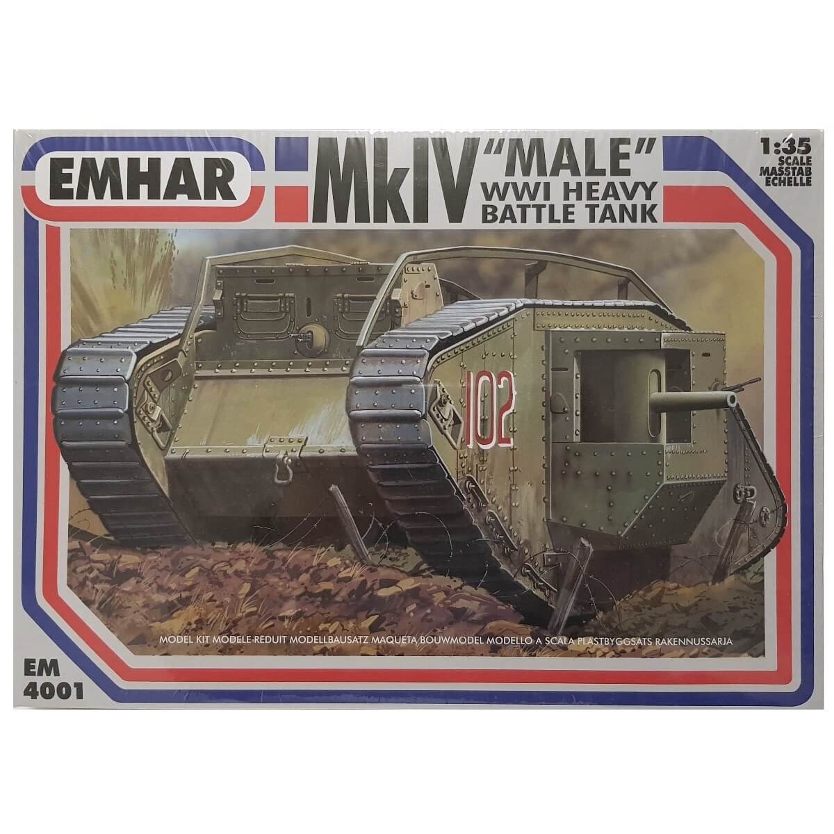 1:35 Mk. IV Male WW I Heavy Battle Tank - EMHAR