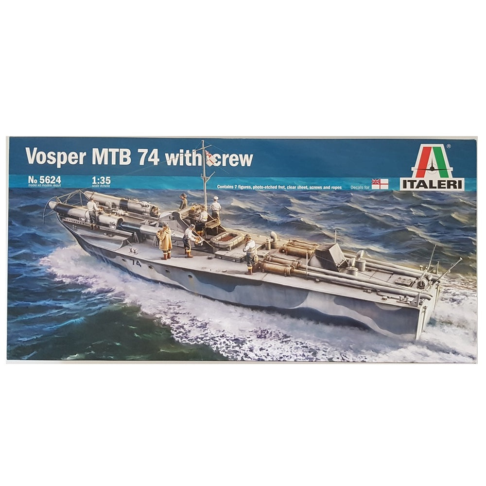1:35 Royal Navy VOSPER Torpedo Boat MTB 74 with Crew - ITALERI