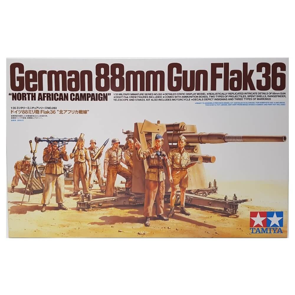 1:35 German 88mm Gun Flak 36 North African Campaign - TAMIYA