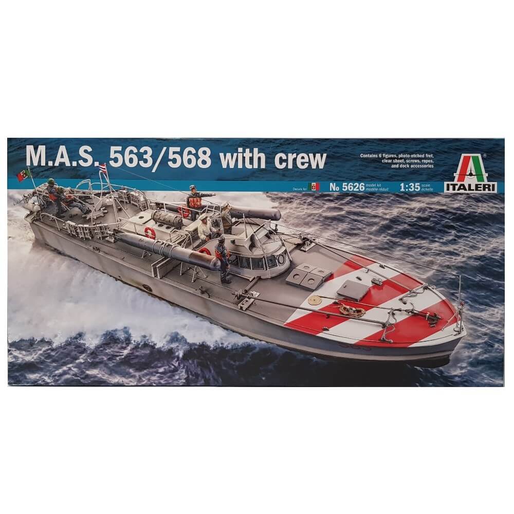 1:35 Italian MAS 563/568 boat with Crew - ITALERI