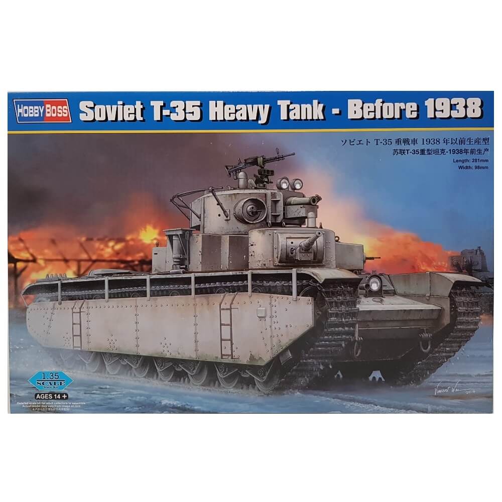 1:35 Soviet T-35 Heavy Tank - Before 1938 - HOBBY BOSS