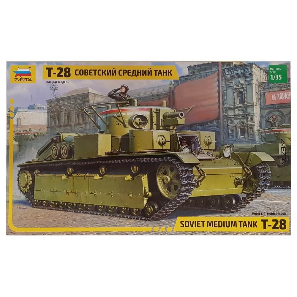 1:35 Soviet T-28 Medium Tank - ZVEZDA