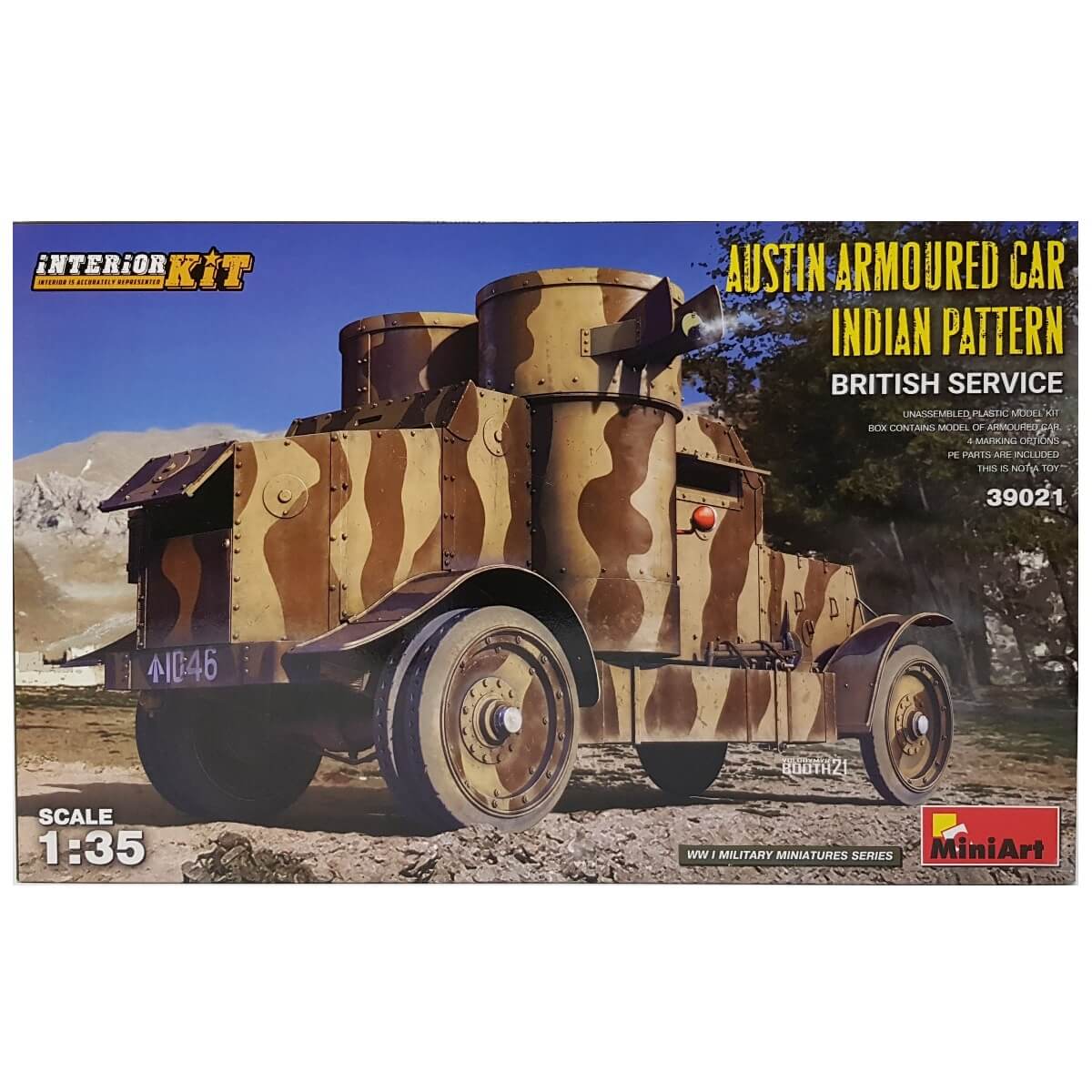 1:35 Austin Armoured Car Indian Pattern - British Service - MINIART