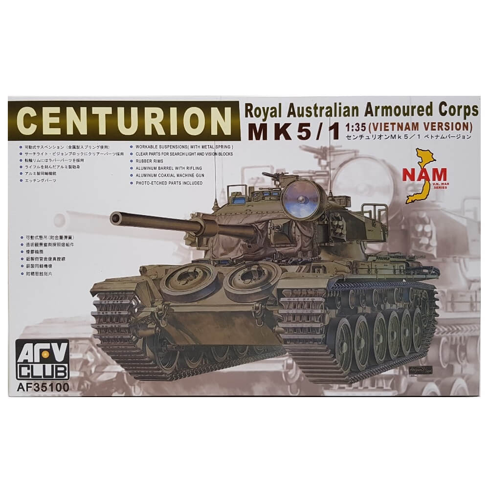 1:35 Royal Australian Armoured Corps Centurion Mk 5/1 Vietnam Version - AFV CLUB