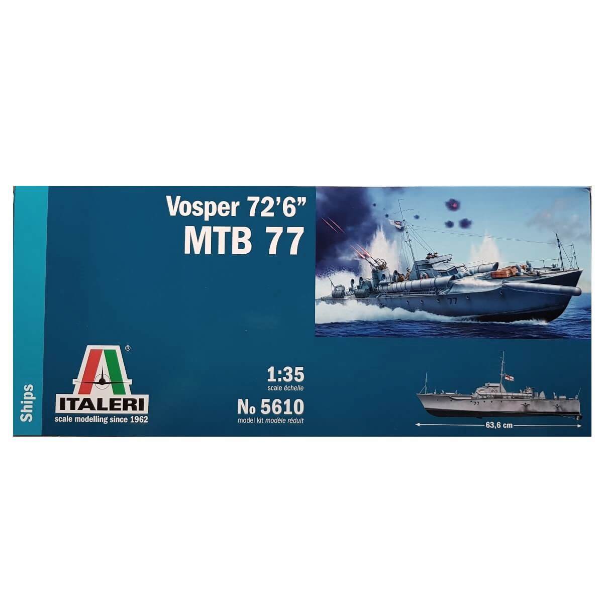 1:35 Royal Navy VOSPER 72’6” Torpedo Boat MTB 77 - ITALERI