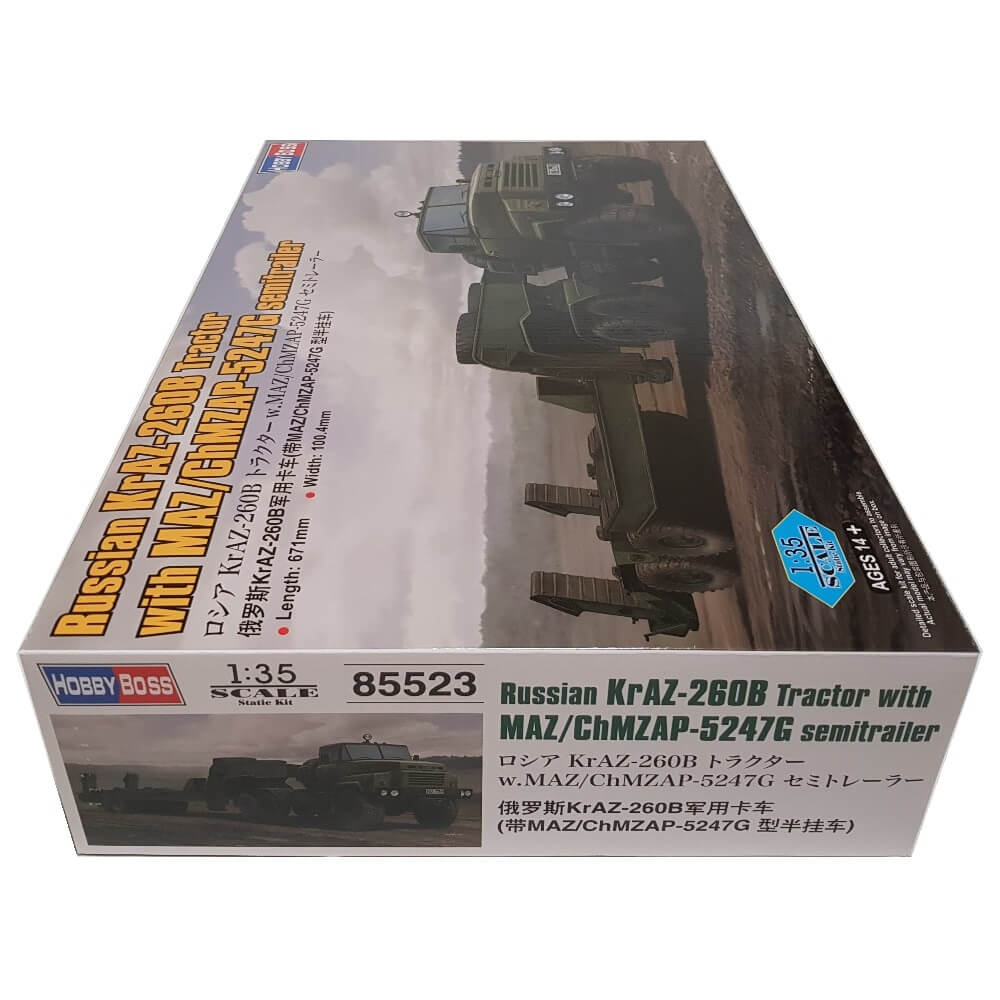 1:35 Russian KrAZ-260B Tractor with MAZ/ChMZAP-5247G Semitrailer - HOBBY BOSS