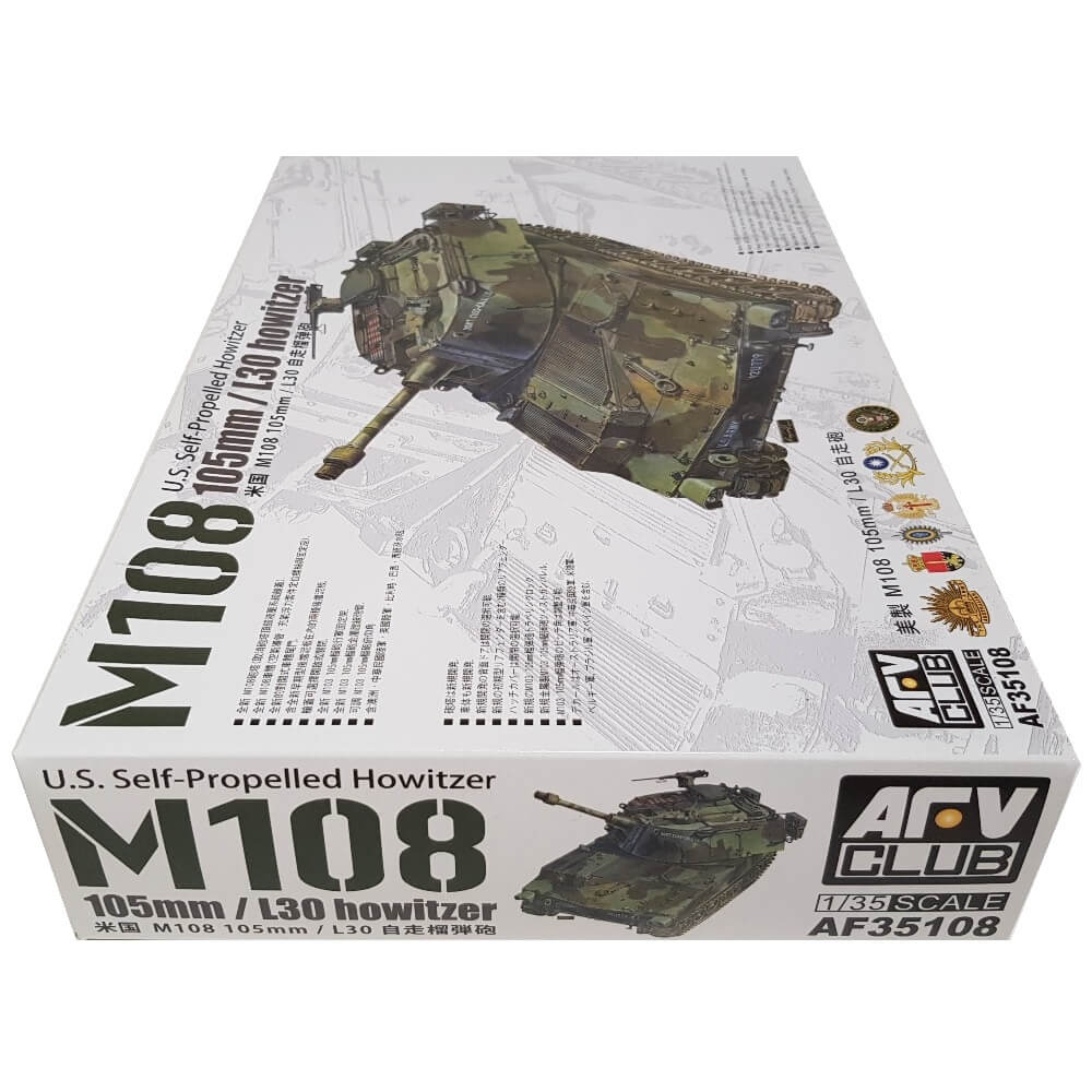 1:35 US Self-Propelled Howitzer M108 105mm / L30 Howitzer - AFV CLUB