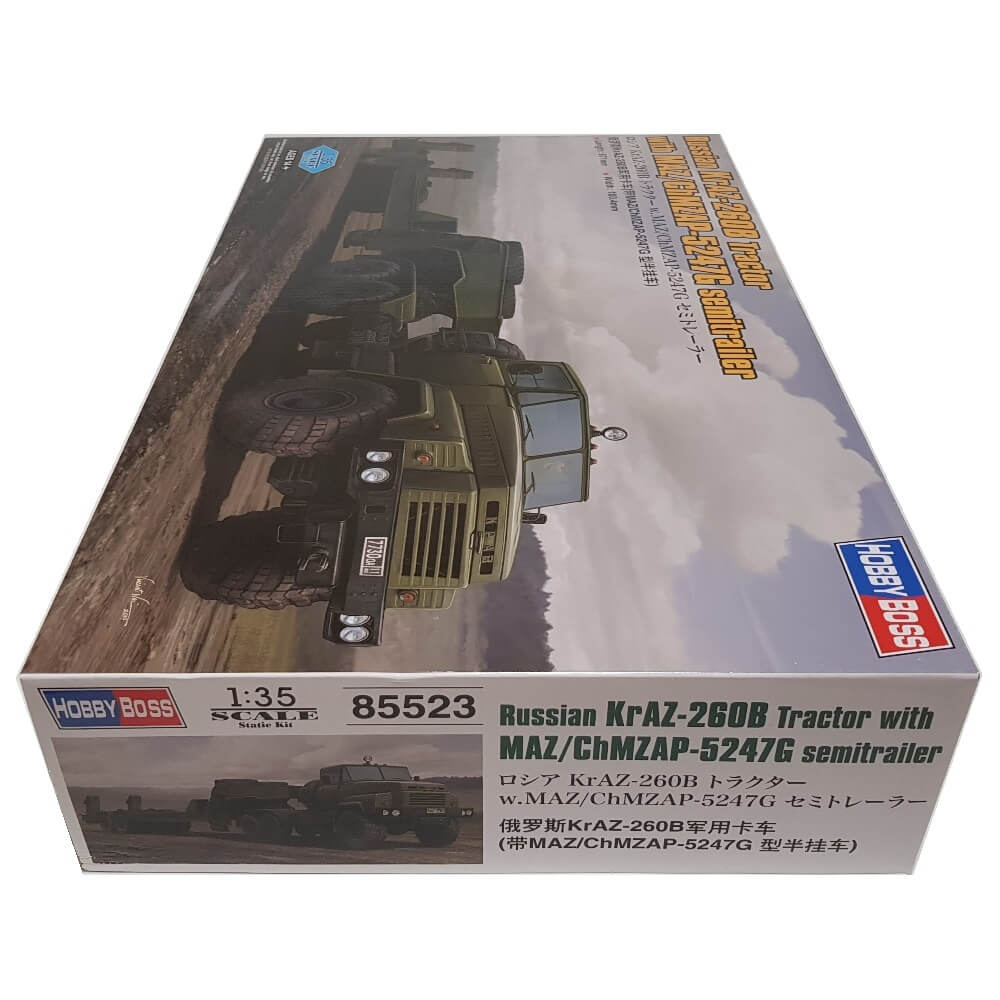 1:35 Russian KrAZ-260B Tractor with MAZ/ChMZAP-5247G Semitrailer - HOBBY BOSS