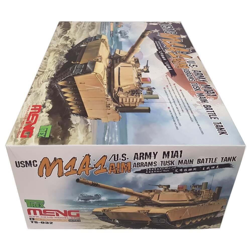 1:35 USMC M1A1 AIM - US ARMY M1A1 ABRAMS TUSK Main Battle Tank - MENG