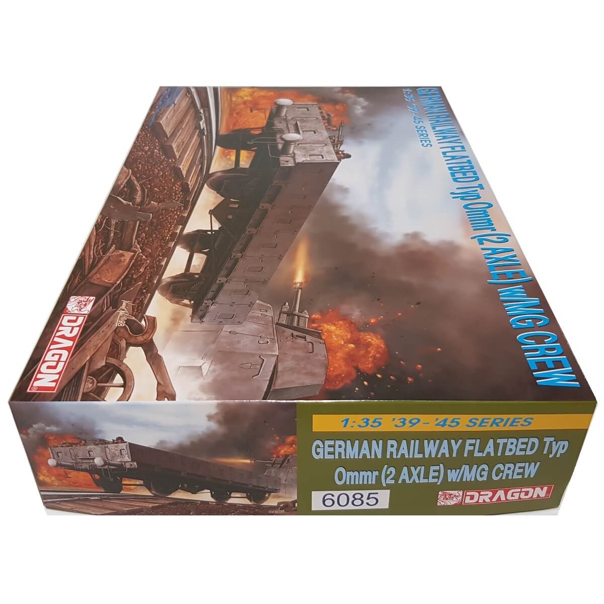 1:35 German Railway Flatbed Typ Ommr 2 Axle with MG Crew - DRAGON