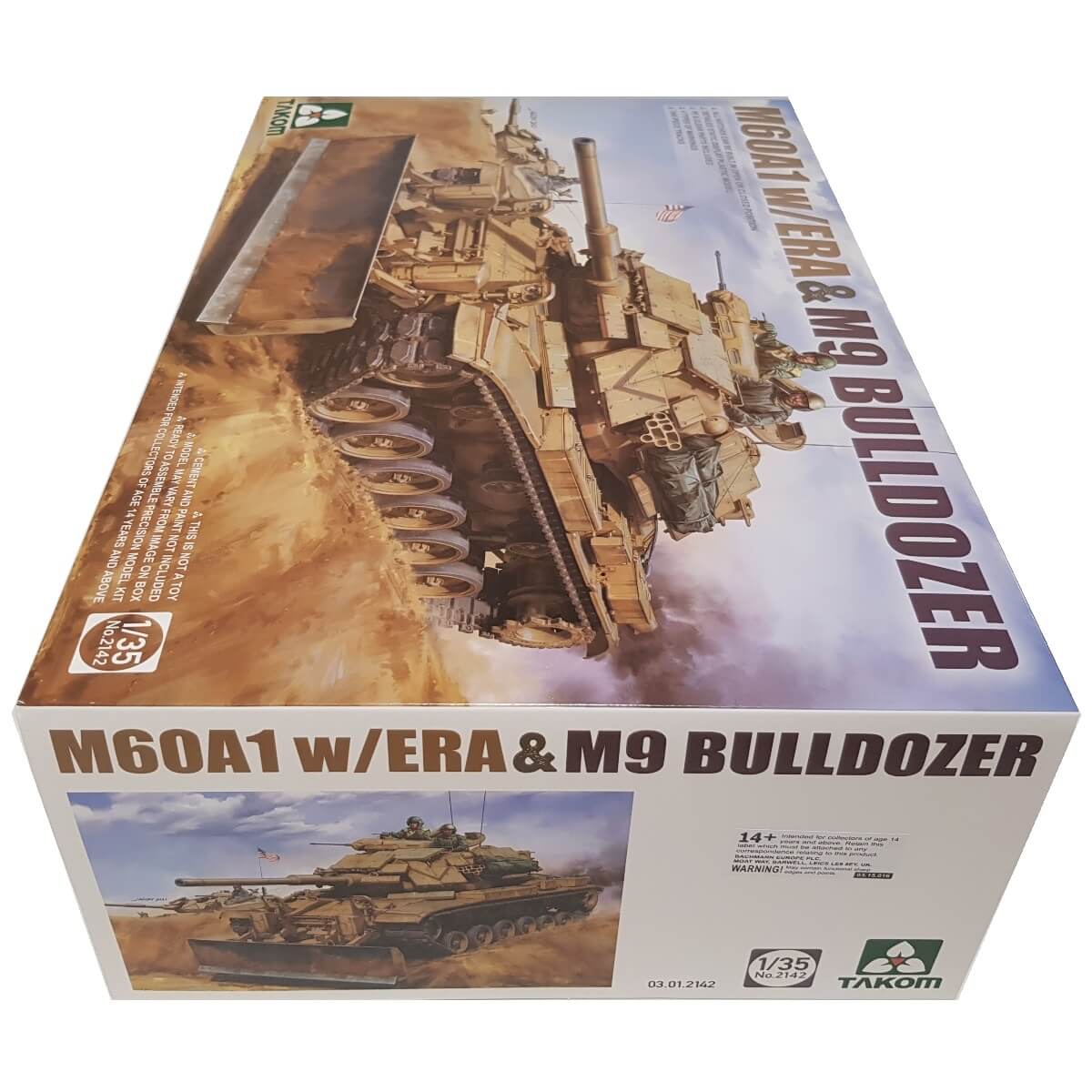 1:35 M60A1 with ERA and M9 Bulldozer - TAKOM
