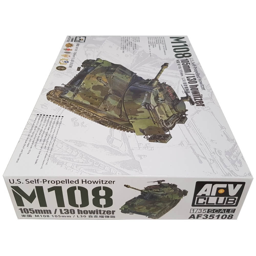 1:35 US Self-Propelled Howitzer M108 105mm / L30 Howitzer - AFV CLUB