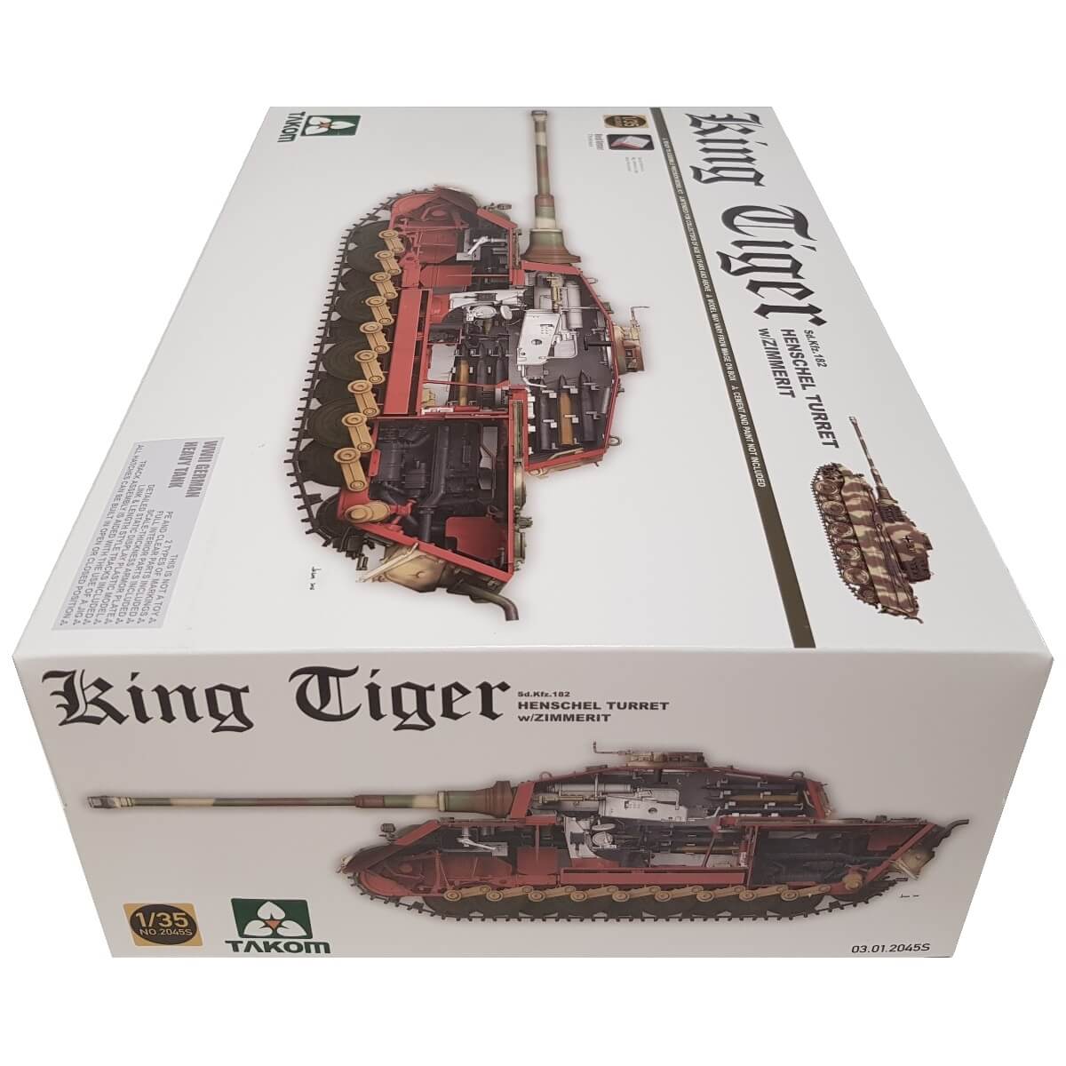 1:35 King Tiger Henschel Turret with Zimmerit Sd.Kfz. 182 - TAKOM