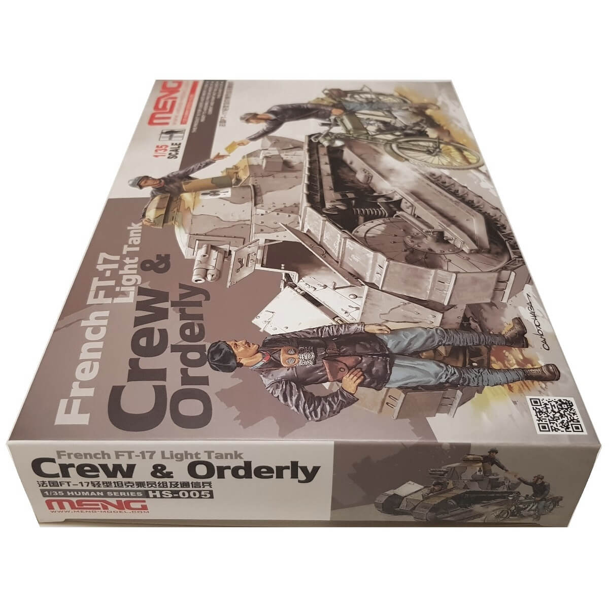 1:35 French FT-17 Light Tank - Crew and Orderly - MENG