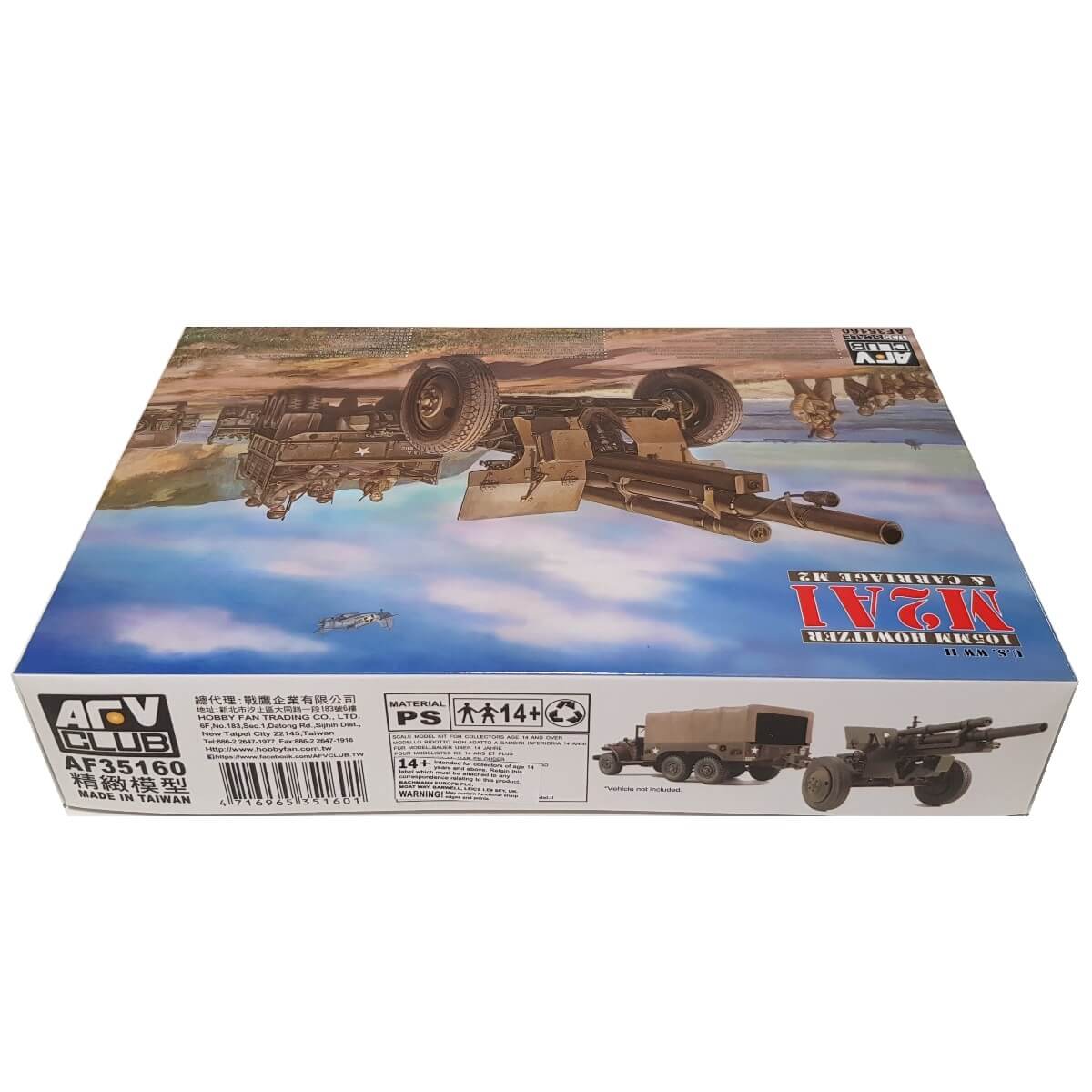 1:35 US WWII 105mm Howitzer M2A1 and Carriage M2 - AFV CLUB