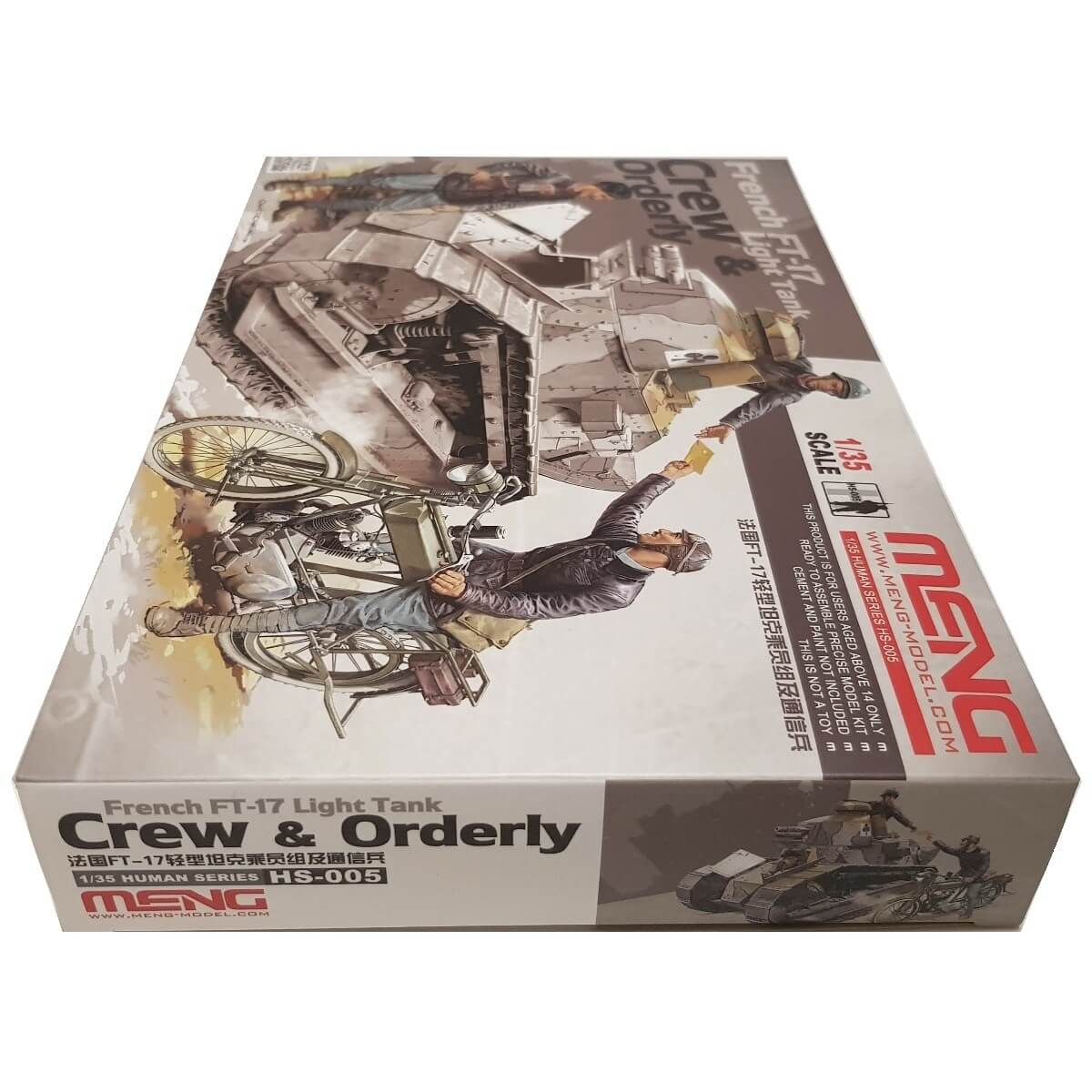 1:35 French FT-17 Light Tank - Crew and Orderly - MENG